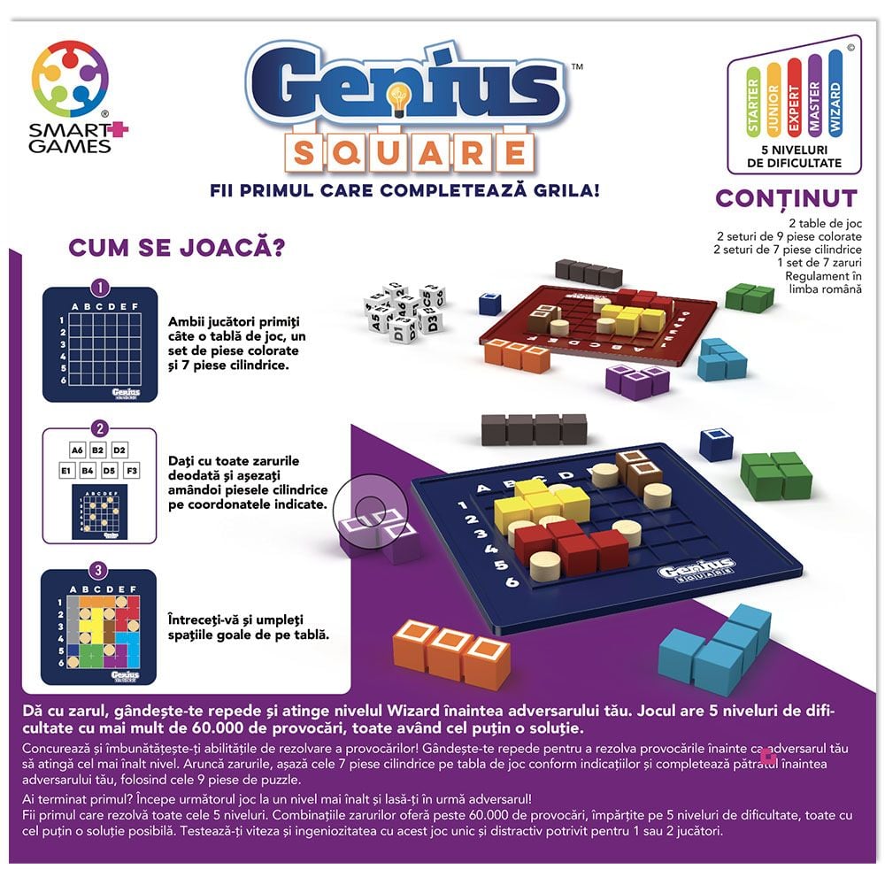 Joc de logica, Smart Games, Genius Square, Editie lb. romana