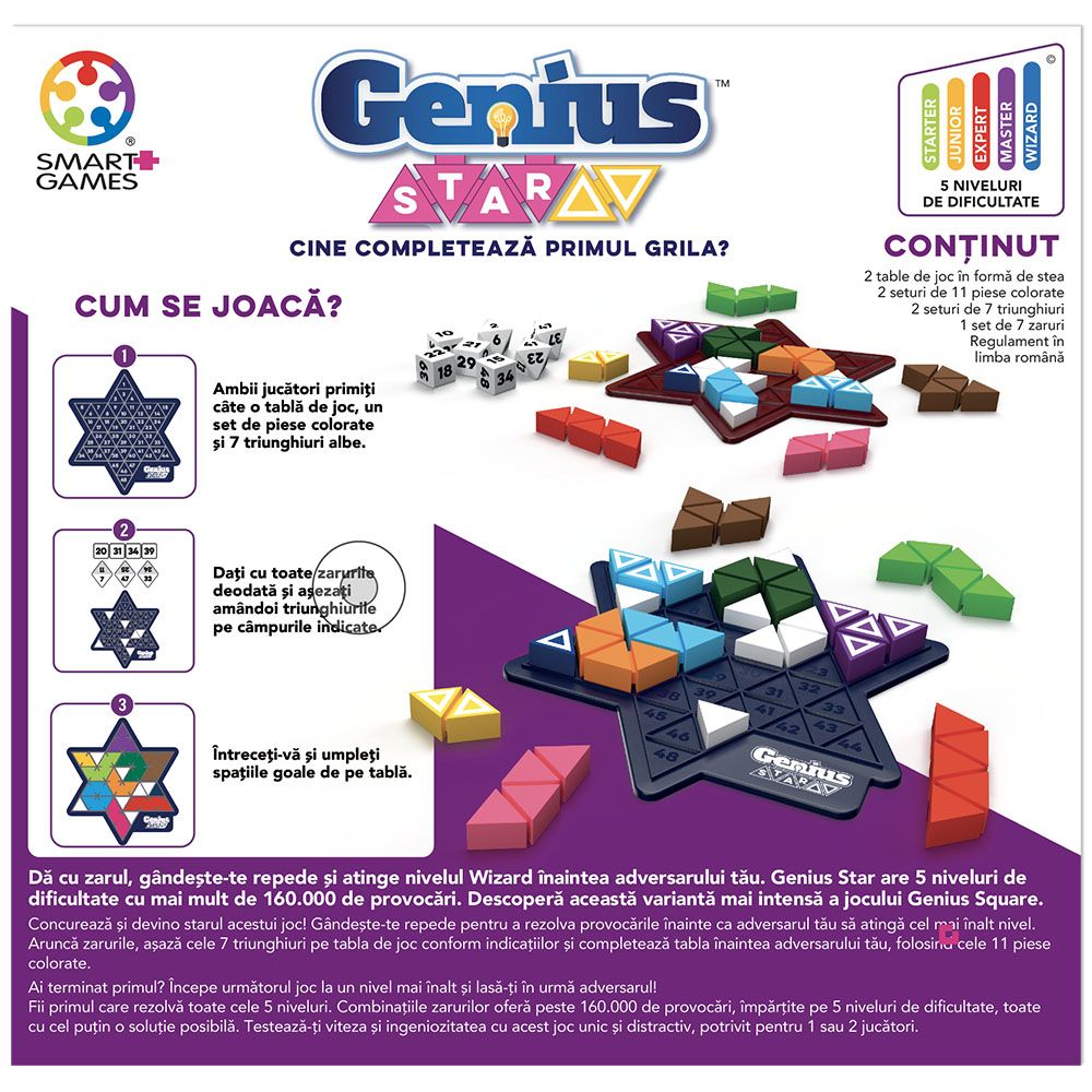 Joc de logica, Smart Games, Genius Star, Editie lb. romana