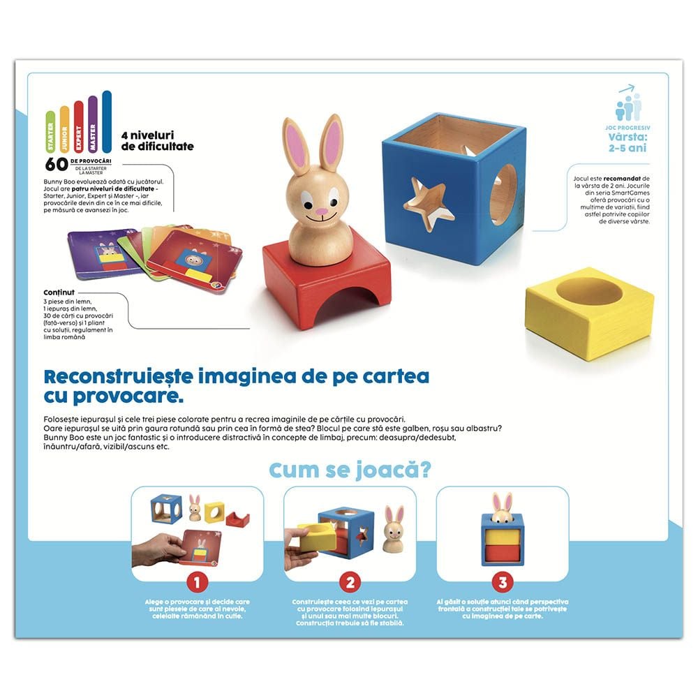 Joc de logica cu 60 de provocari, Smart Games, Bunny Boo