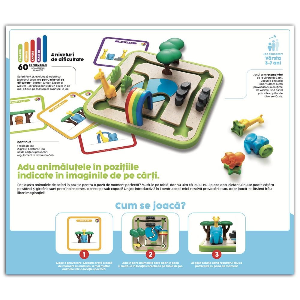 Joc de logica cu 60 de provocari, Smart Games, Safari Park Jr.