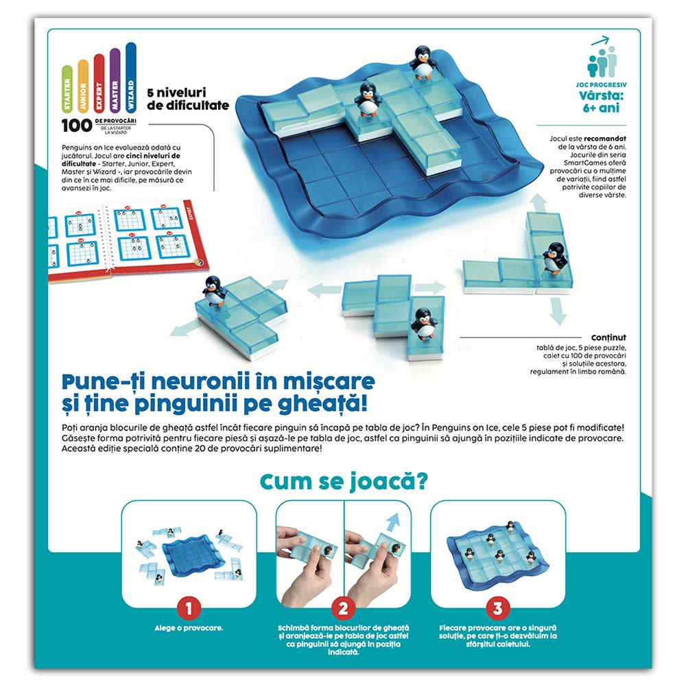 Joc de logica cu 100 de provocari, Smart Games, Penguins On Ice