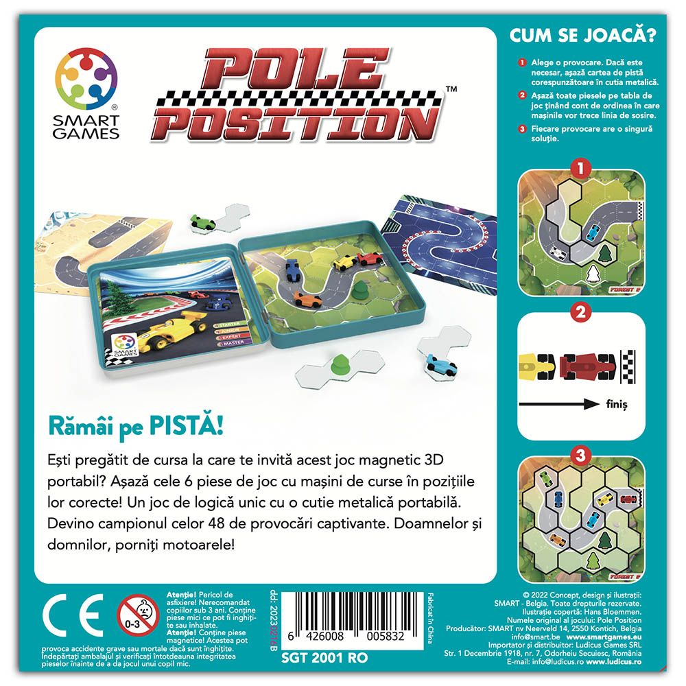 Joc de logica cu 48 de provocari, Smart Games, Pole Position