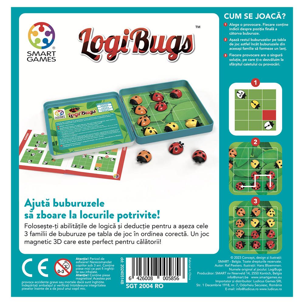 Joc de logica cu 48 de provocari, Smart Games, LogiBugs