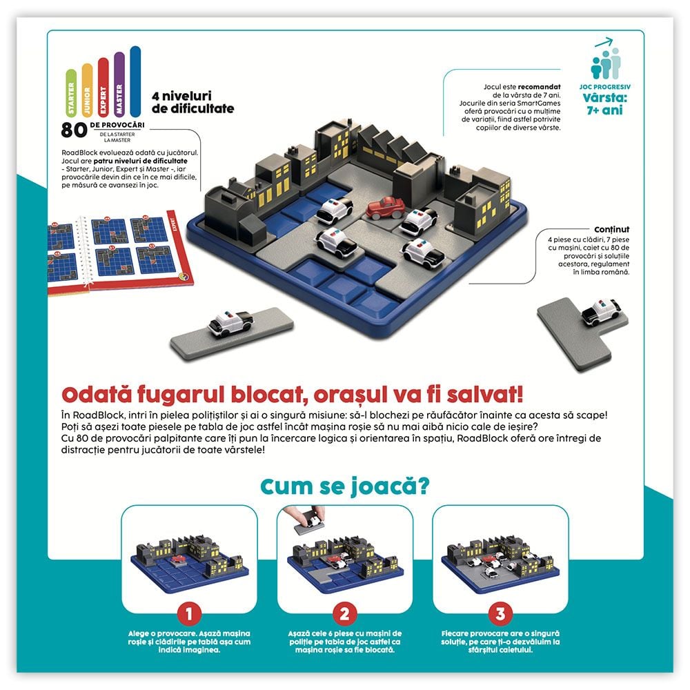 Joc de logica cu 80 de provocari, Smart Games, Roadblock