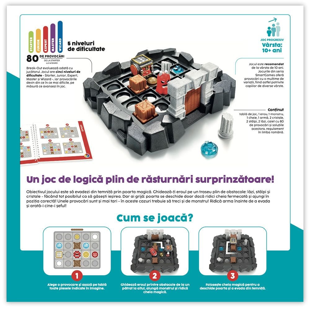 Joc de logica cu 80 de provocari, Smart Games, Break-Out