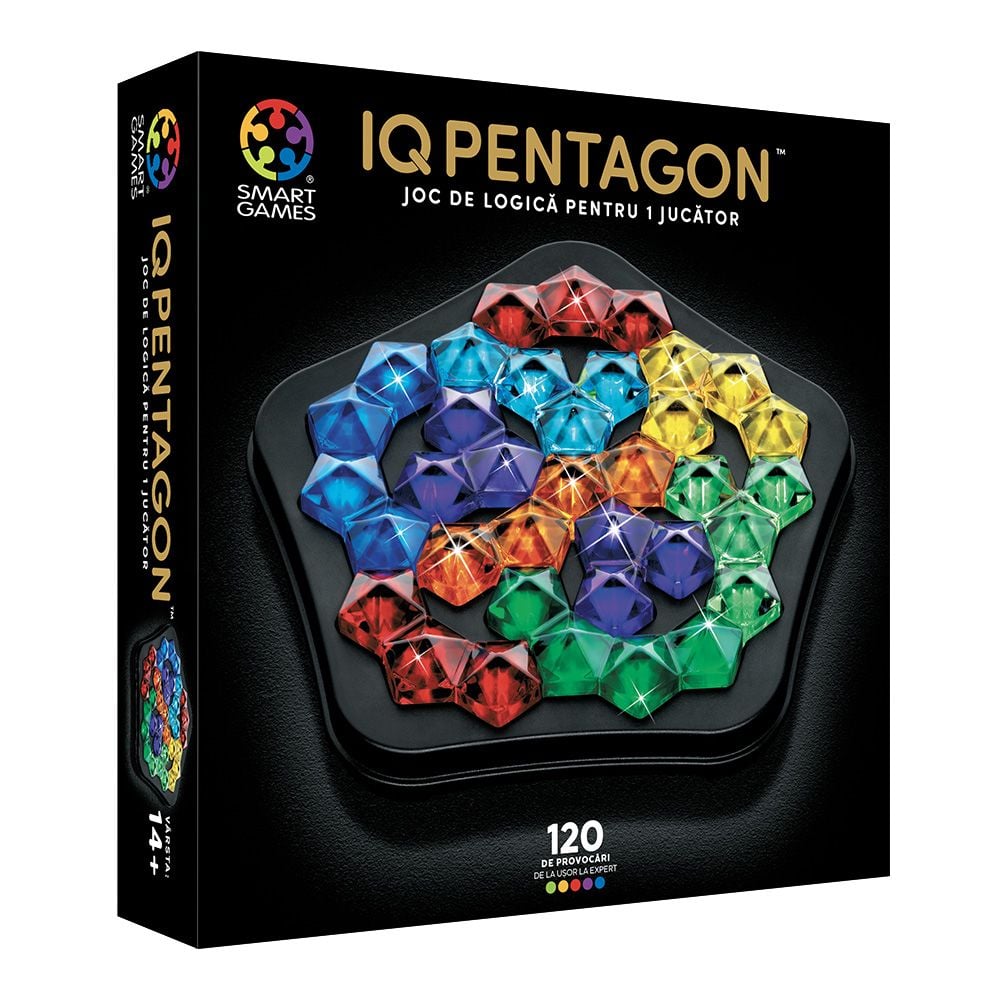 Joc de logica cu 120 de provocari, Smart Games, IQ Deluxe, Pentagon