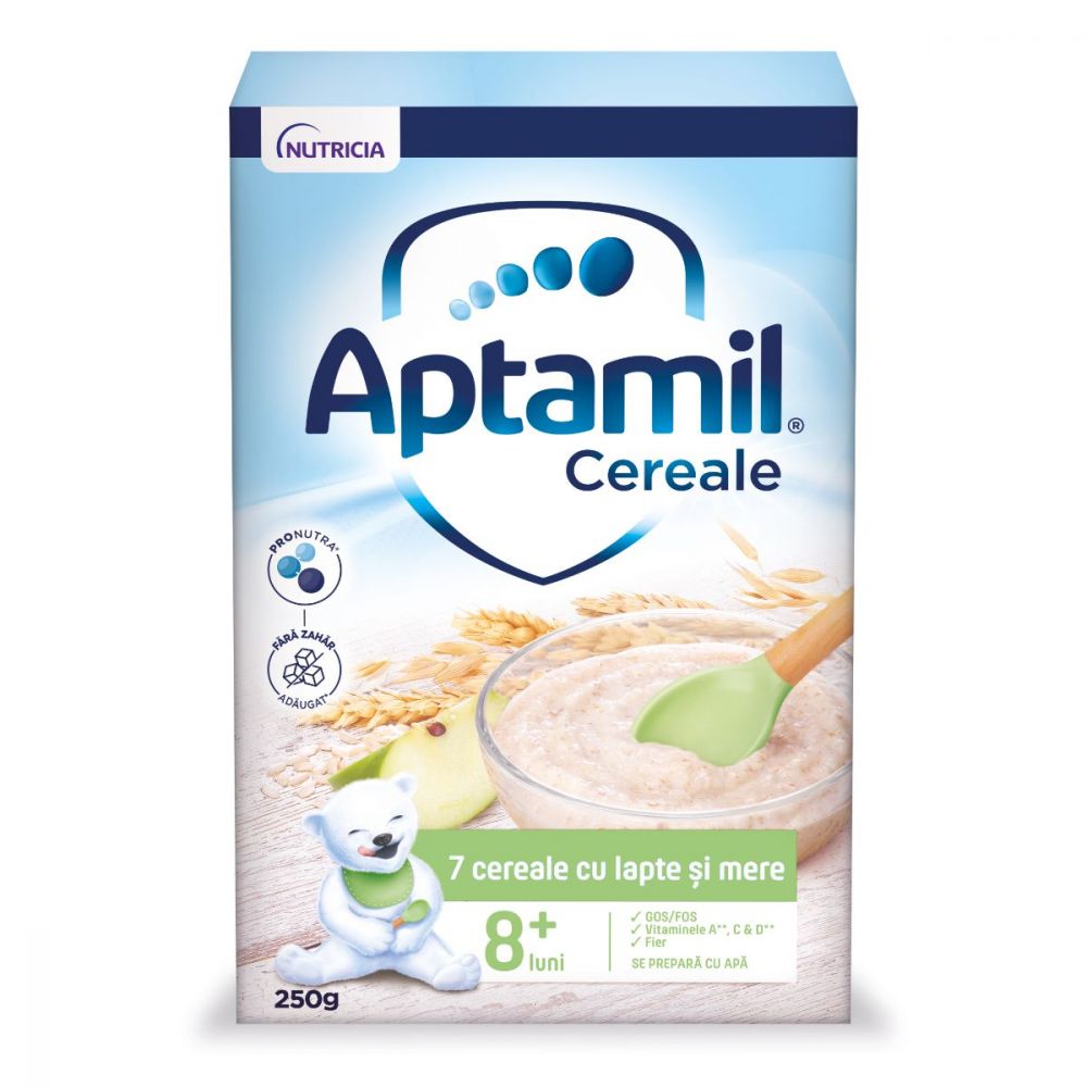 Cereale cu lapte si mere, Aptamil 7,  8 luni +