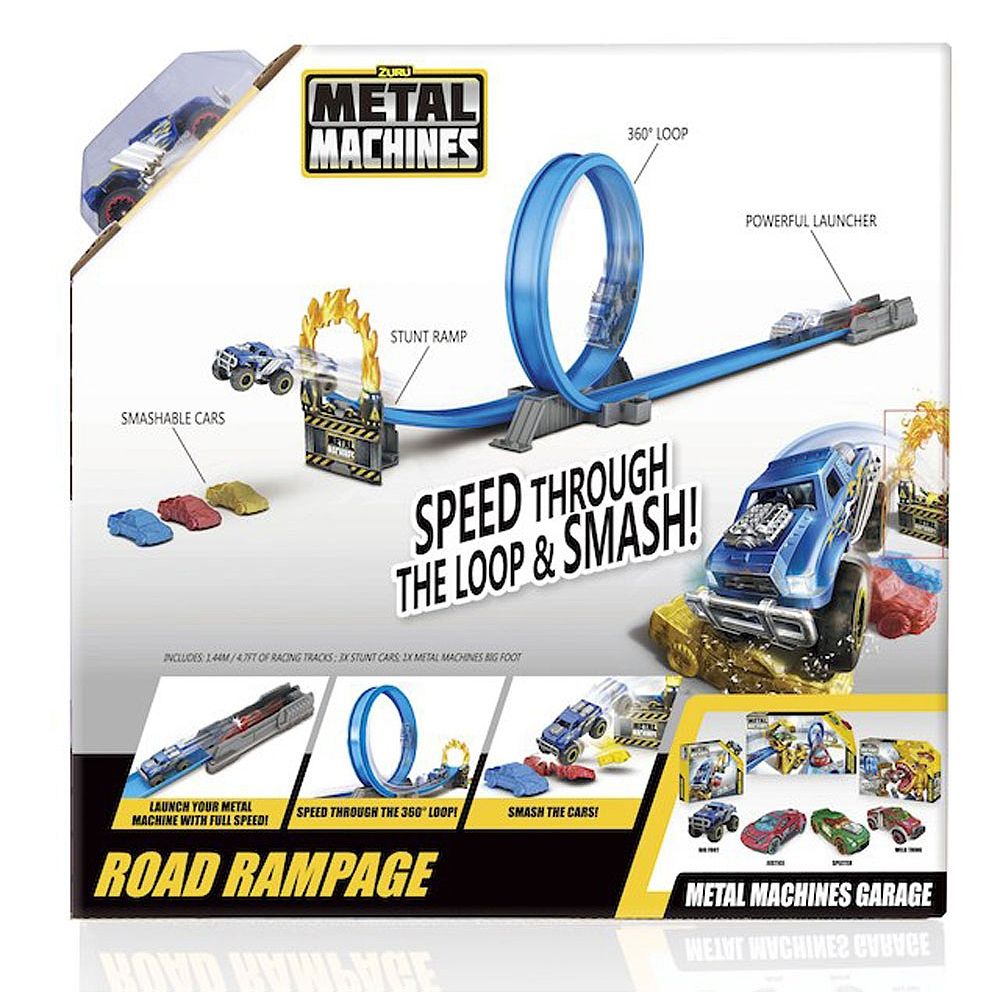 Set lansator si pista Metal Machines - Road Rampage