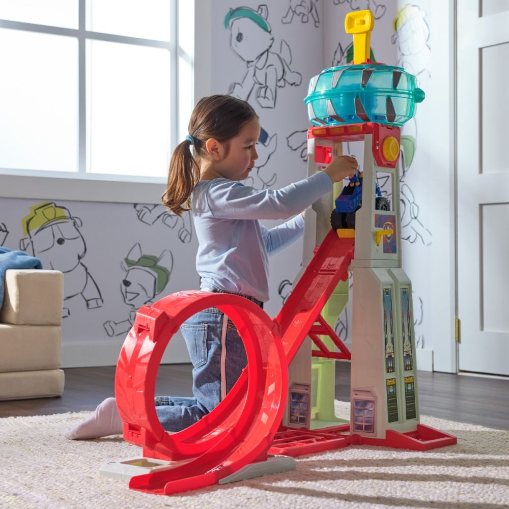 Set de joaca turn cu pista, Paw Patrol, Super Loop Tower HQ, 6069672
