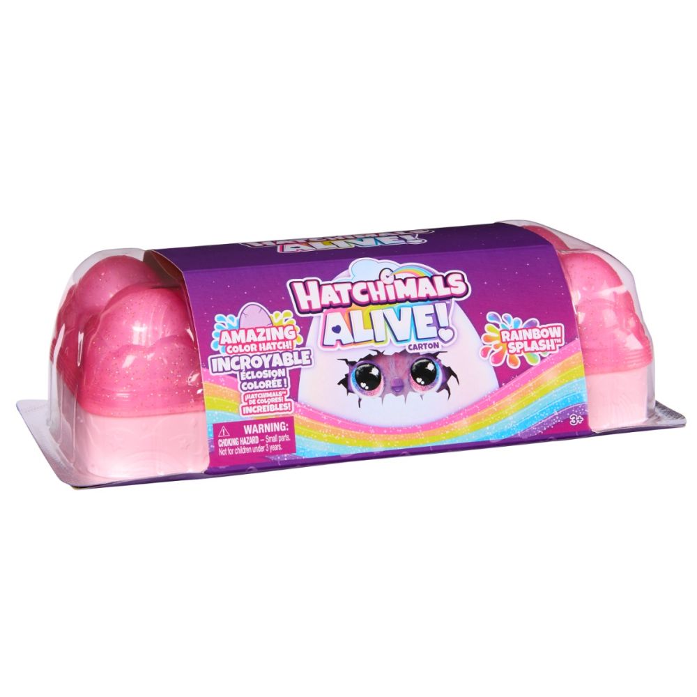 Set 5 figurine surpriza in cofrag, Hatchimals, Rainbow Splash, 6069777