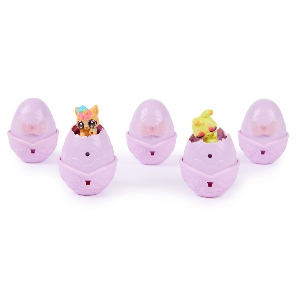 Set 5 figurine surpriza in cofrag, Hatchimals, Rainbow Splash, 6069777