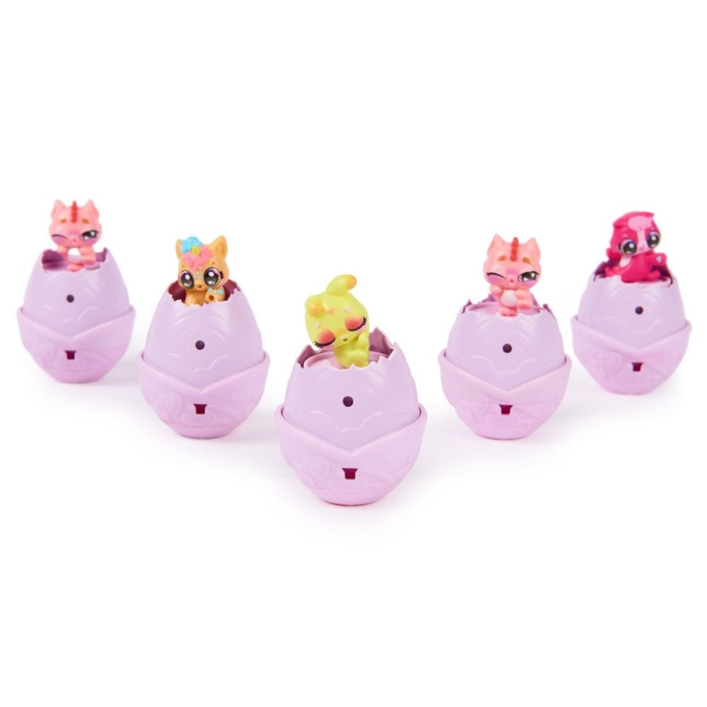 Set 5 figurine surpriza in cofrag, Hatchimals, Rainbow Splash, 6069777