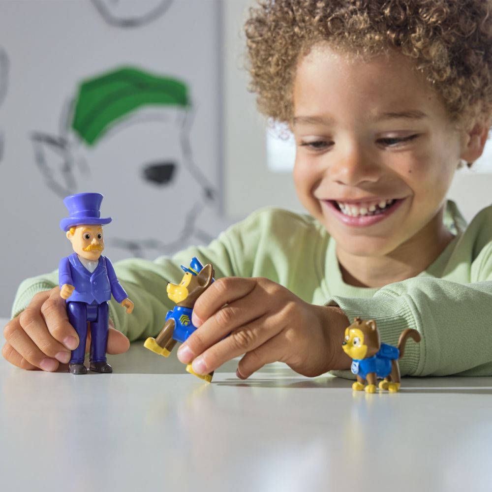 Set figurina si 2 animalute, Paw Patrol, Chase si Humdinger, 20148170