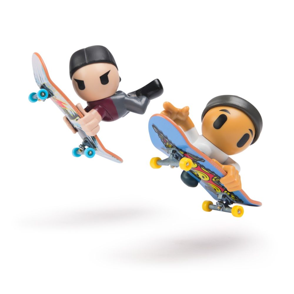 Set 2 mini placi de skateboard cu 2 figurine, Tech Deck, SK8 Crew, 20148777