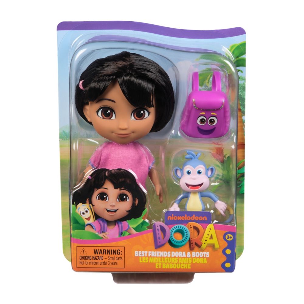Set 2 figurine si accesoriu, Dora Exploratoarea si Boots, 15 cm