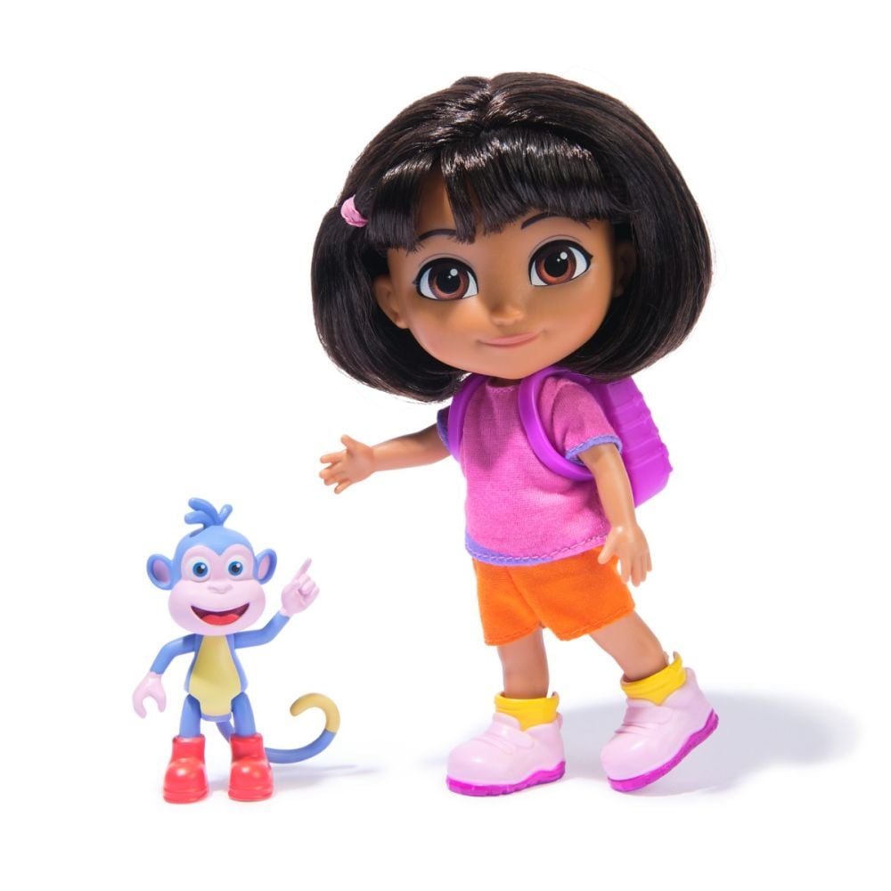 Set 2 figurine si accesoriu, Dora Exploratoarea si Boots, 15 cm