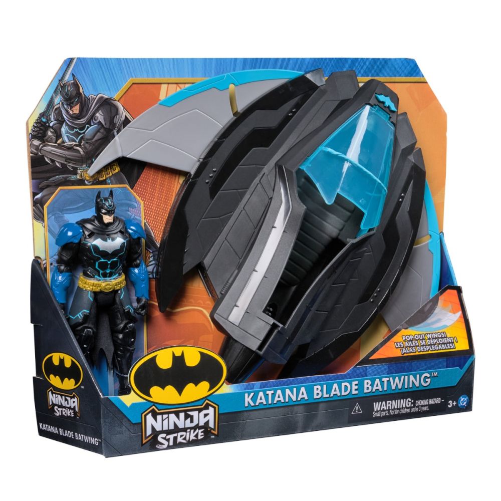 Figurina cu vehicul Batman, Ninja Strike, Katana Blade Batwing, 6074110