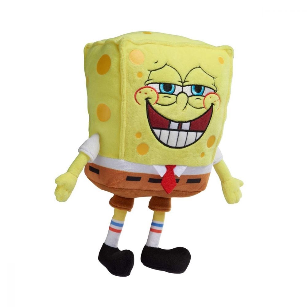 Jucarie de plus cu sunete SpongeBob Exsqueeze Me, 26 cm