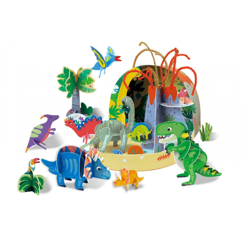 Set creativ portabil DIY, Avenir, Lumea Dinozaurilor