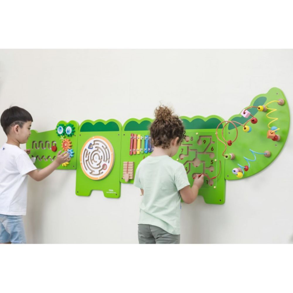Jucarie multifunctionala de perete Viga, Crocodil