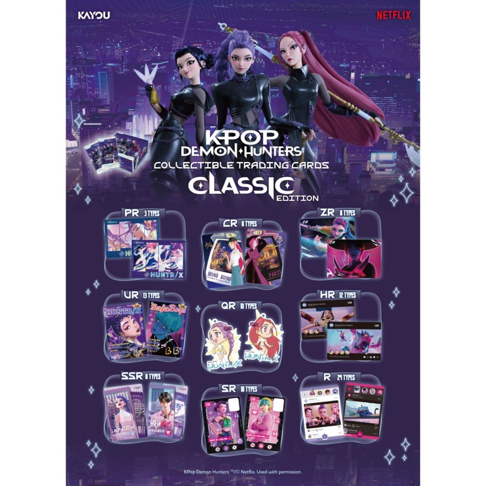 Set 5 cartonase colectibile, K-Pop Demon Hunters, Classic Edition, Seria 1