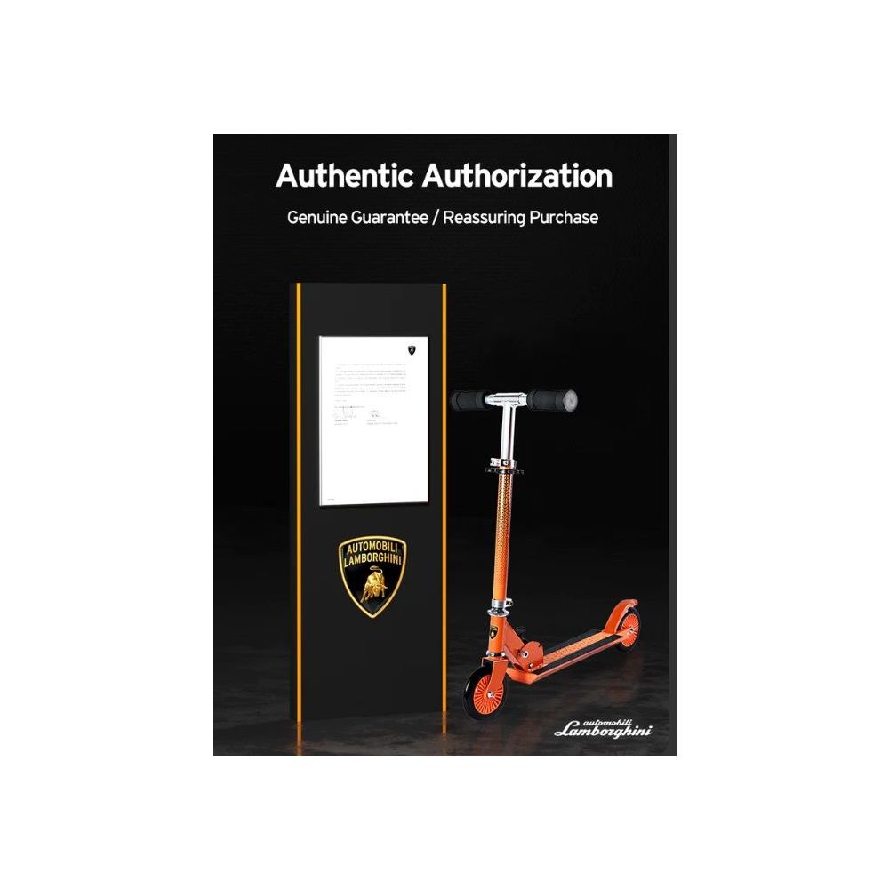 Trotineta cu 2 roti pentru adulti, Mesuca, Lamborghini, cadru aluminiu, Negru