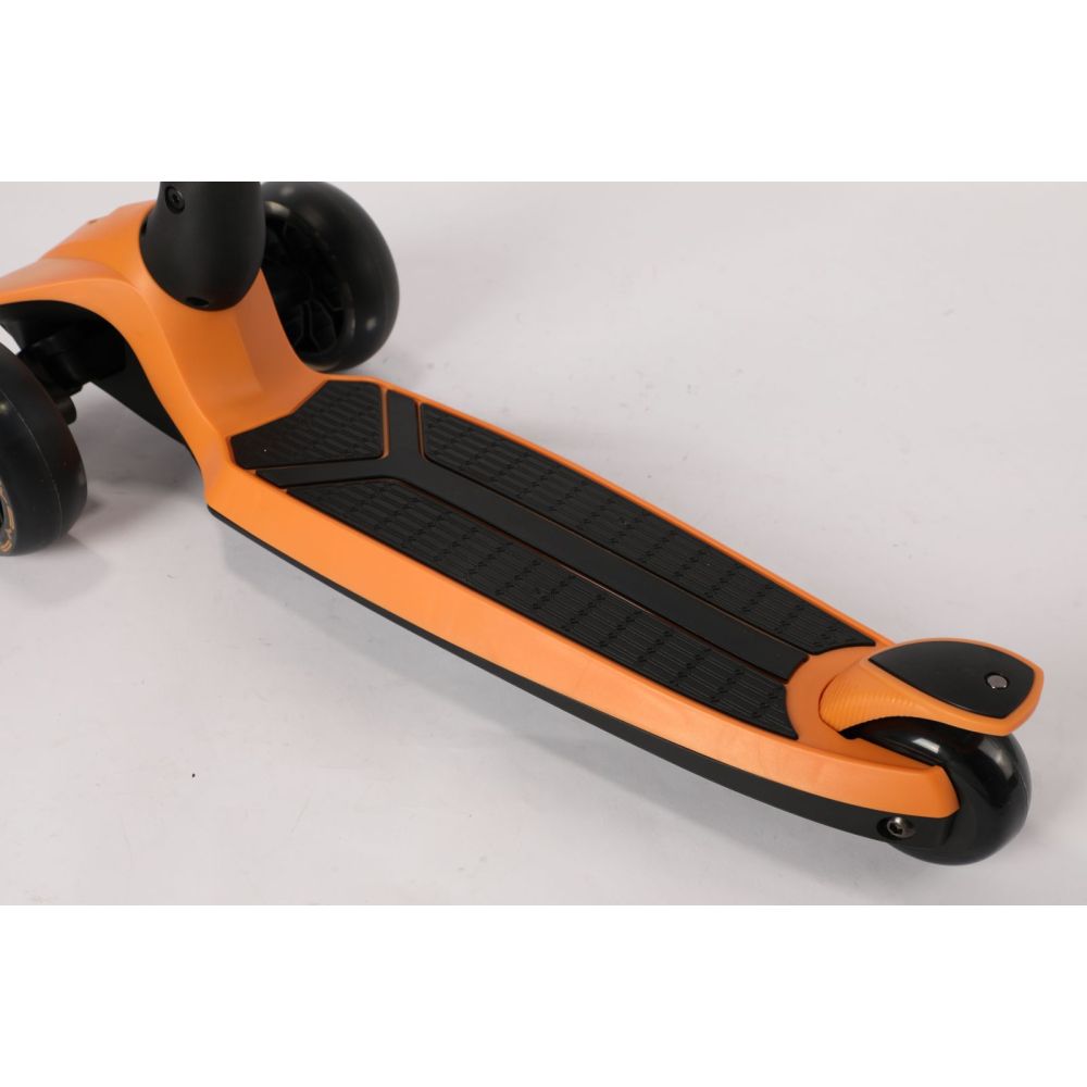 Trotineta cu 3 roti, Mesuca, Lamborghini, cadru aluminiu, roti led, Portocaliu