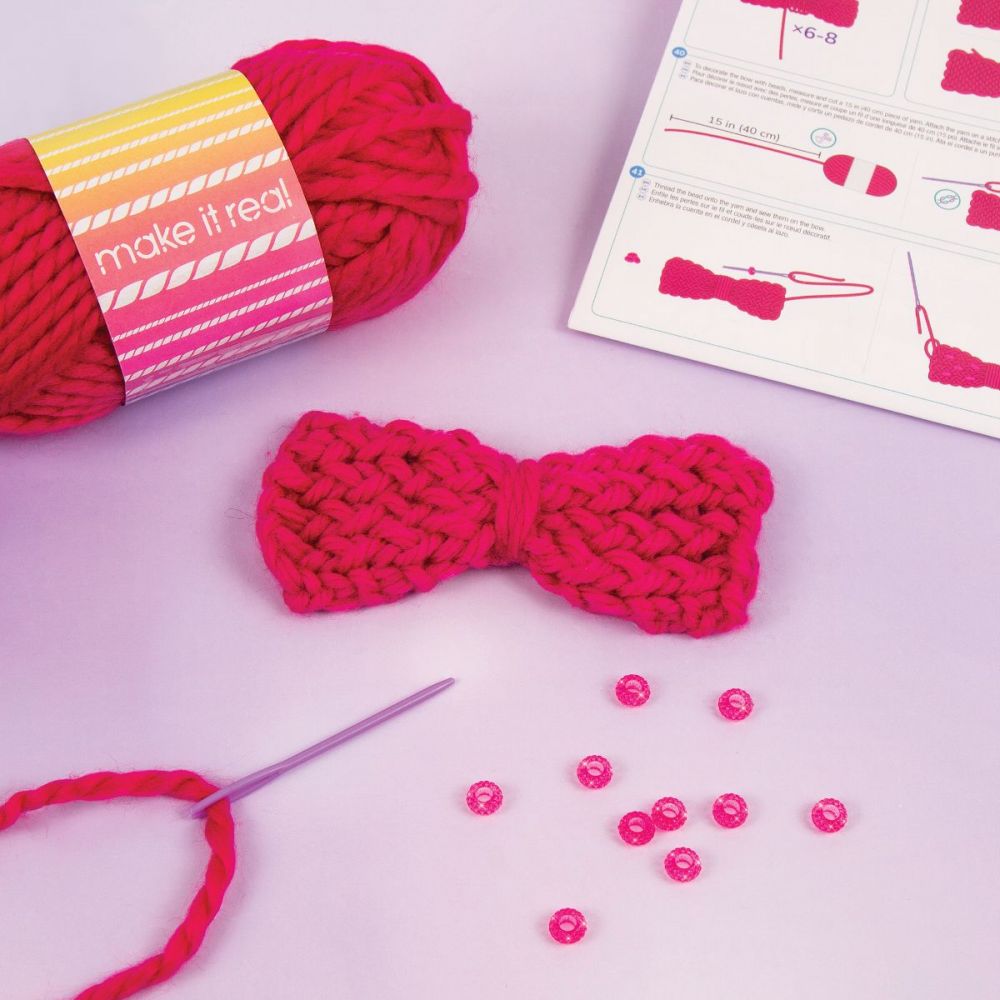 Set de impletire, Make It Real, Beanie Bun and Infinity Scarf