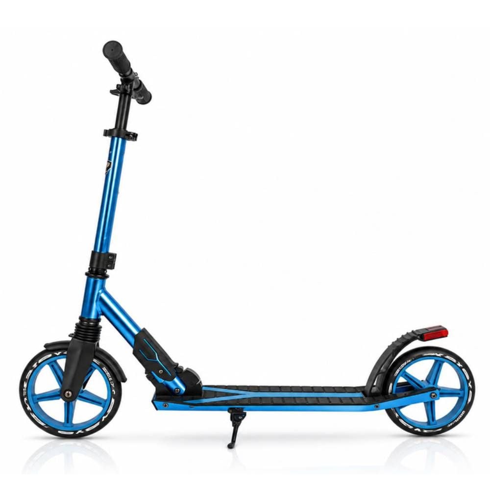 Trotineta pliabila cu suspensie, cric si lumina de frana pe spate, Kick'n Roll, Lamborghini L2-200, Albastru