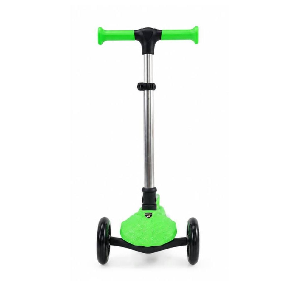 Trotineta pliabila cu 3 roti luminoase, ghidon reglabil si platforma cu banda LED, Kick'n Roll, L5 Jelly, Verde
