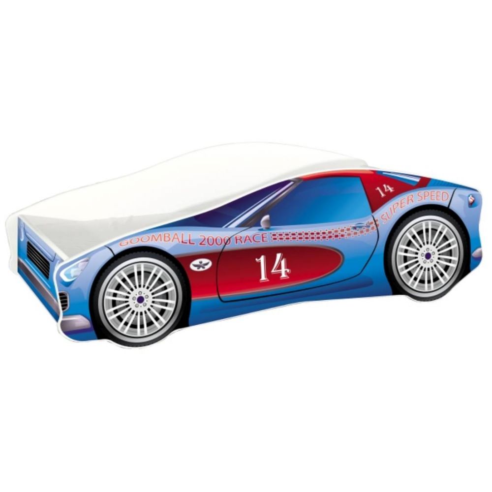 Pat Tineret MyKids Race Car 02 Blue, Somiera 140x70 cm