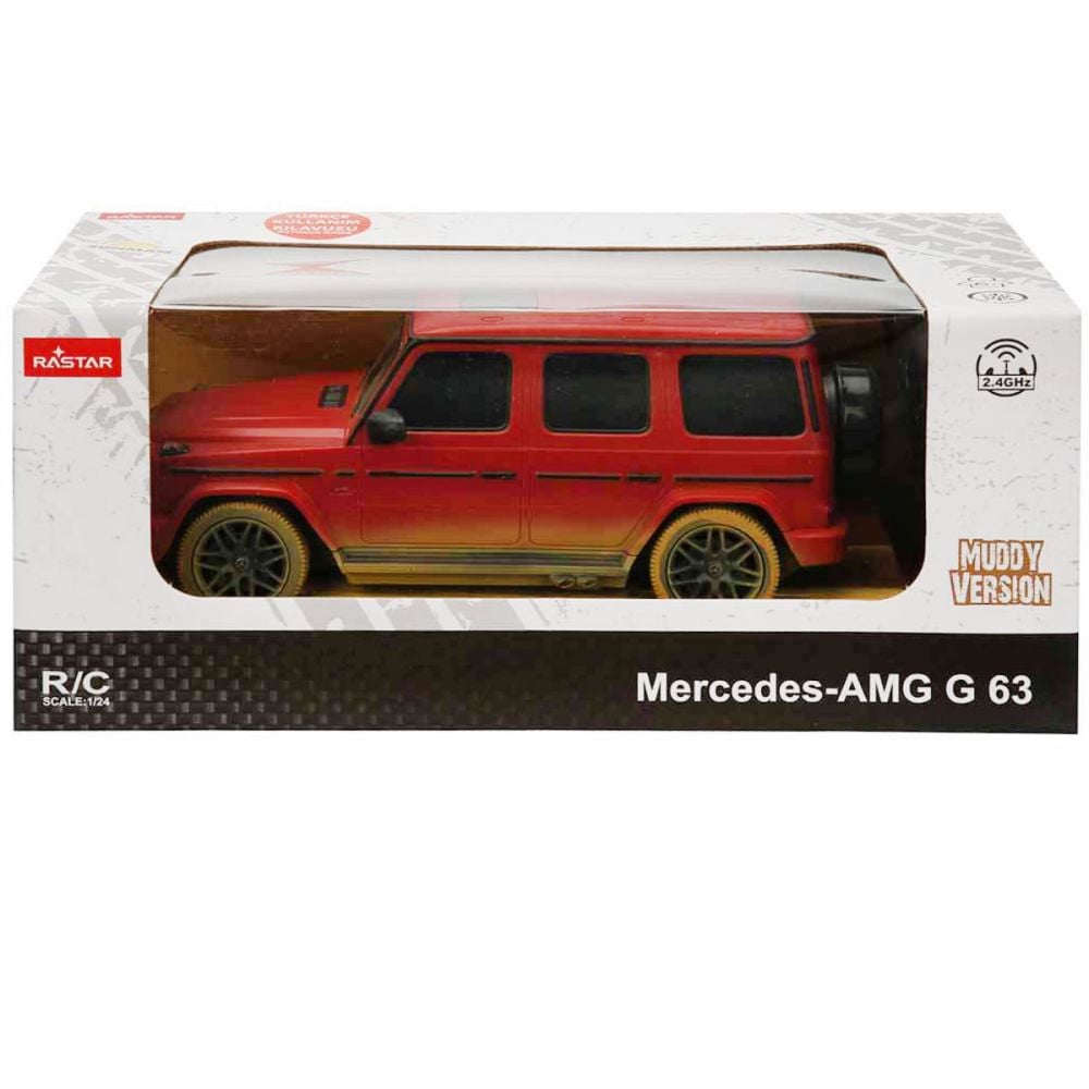 Masinuta cu telecomanda Rastar, Mercedez-Benz G63 AMG, 1:24, Rosu