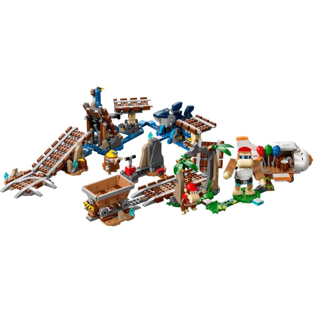 LEGO® Super Mario - Set de extindere Plimbarea cu vagonetul minier a lui Diddy Kong (71425)