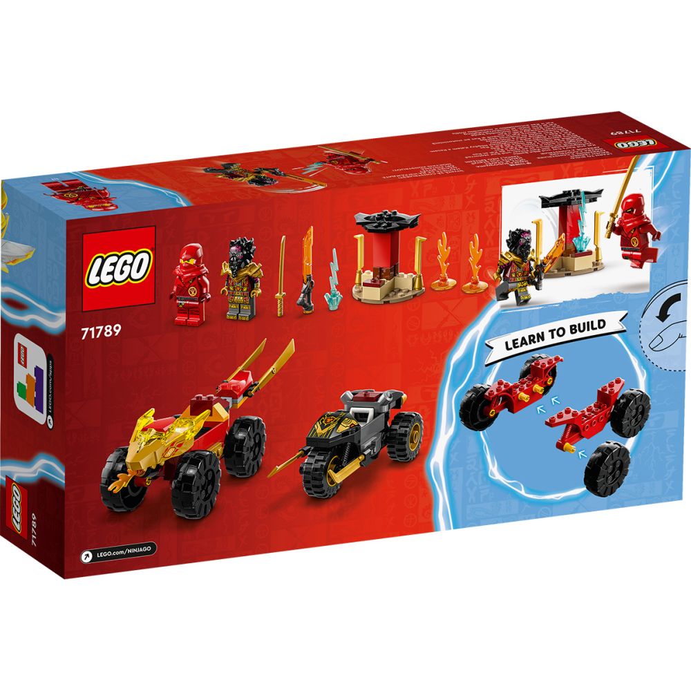 LEGO® Ninjago - Infruntarea dintre Kai in masina si Ras pe motocicleta (71789)