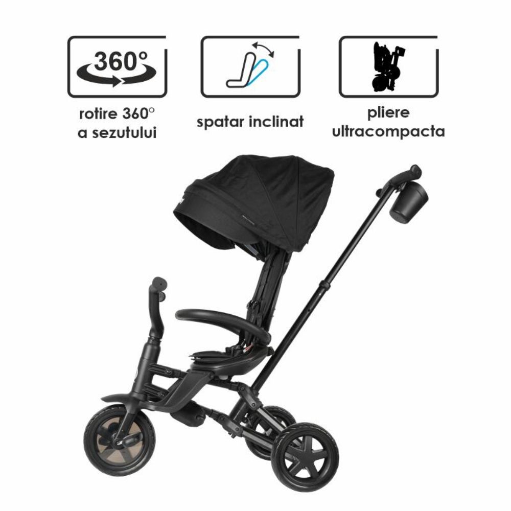 Tricicleta ultrapliabila, Qplay Nova Niello, Negru