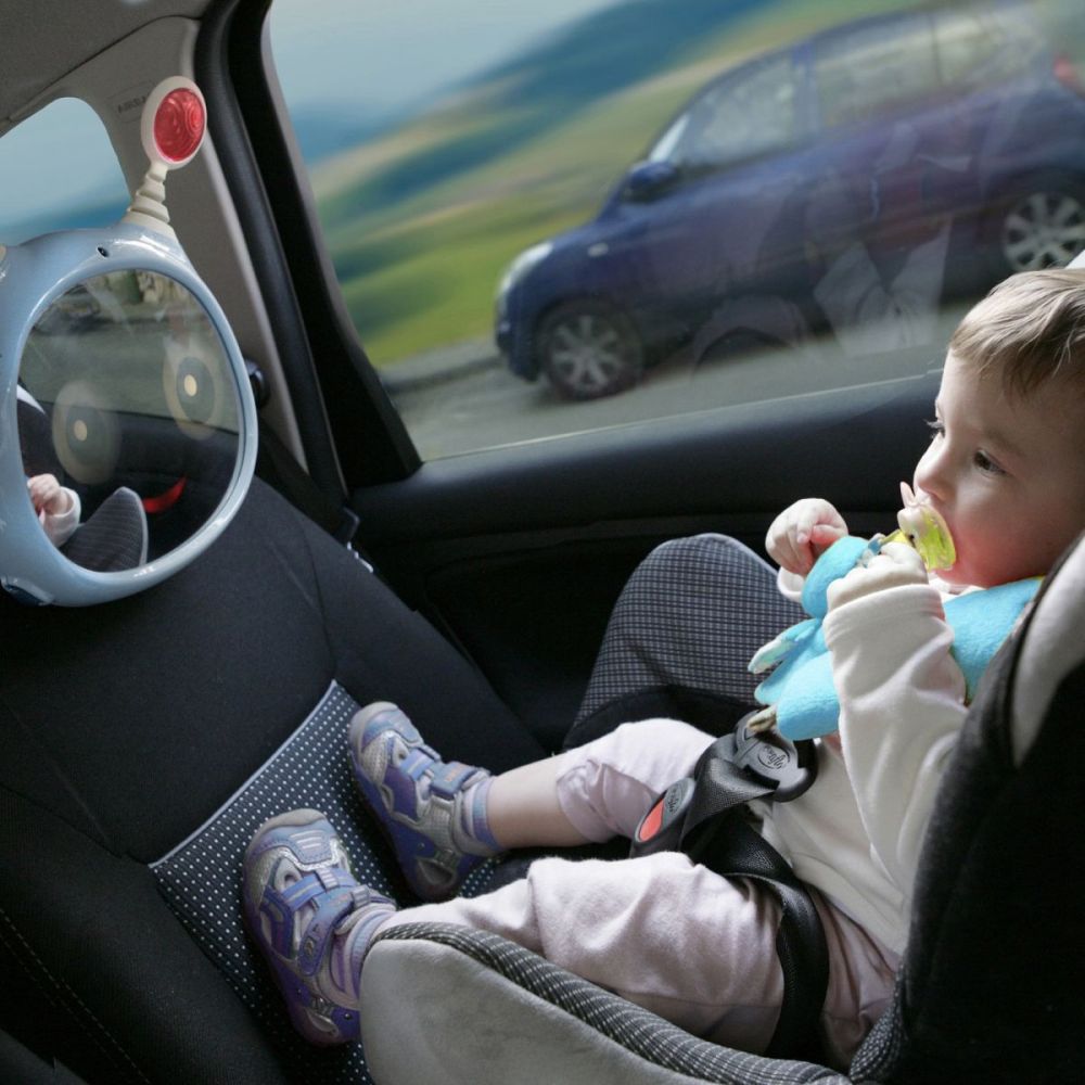 Oglinda muzicala auto pentru supraveghere copil, Benbat, Oly, Albastru