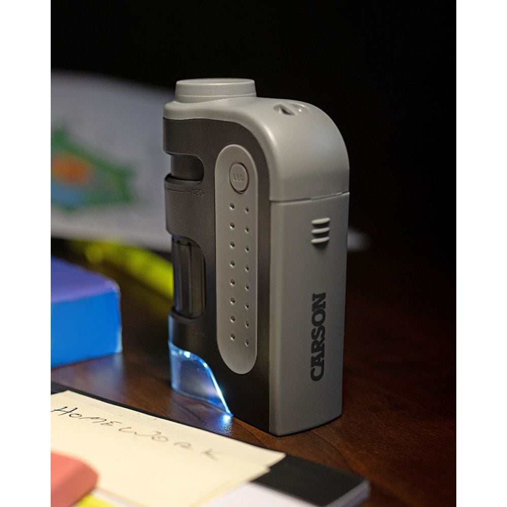 Microscop de buzunar cu LED, Carson, marire 60-120x, MicroBrite