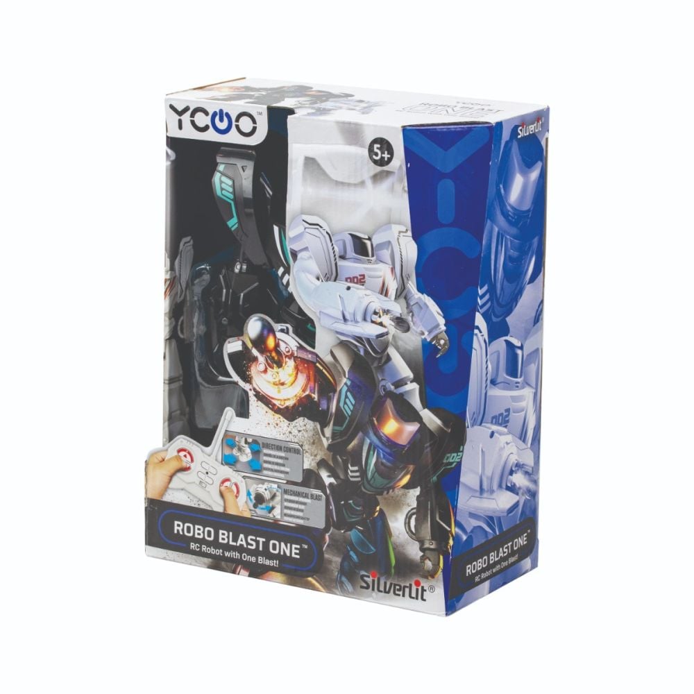Robot cu telecomanda, Silverlit, Robo Blast One, Negru