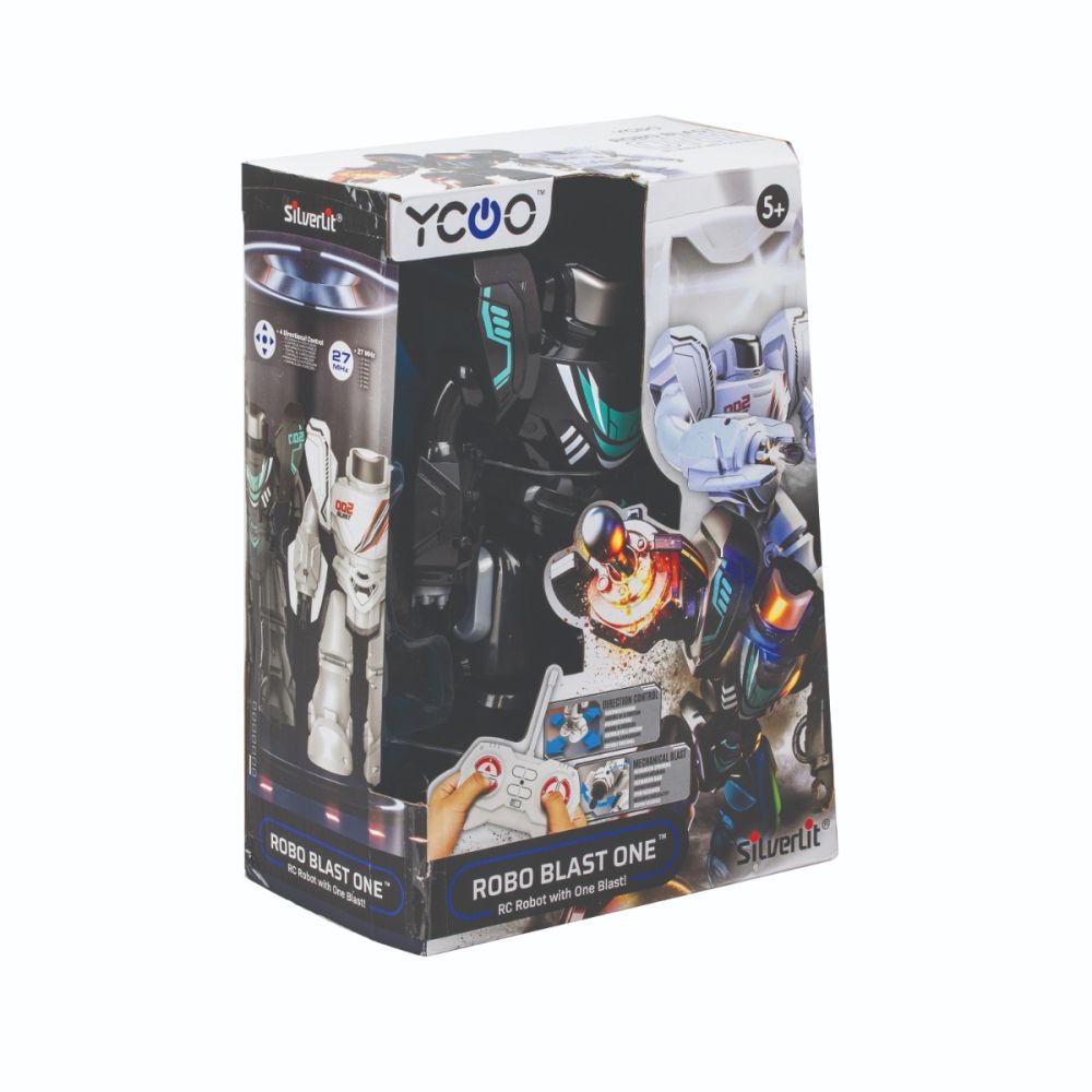 Robot cu telecomanda, Silverlit, Robo Blast One, Negru