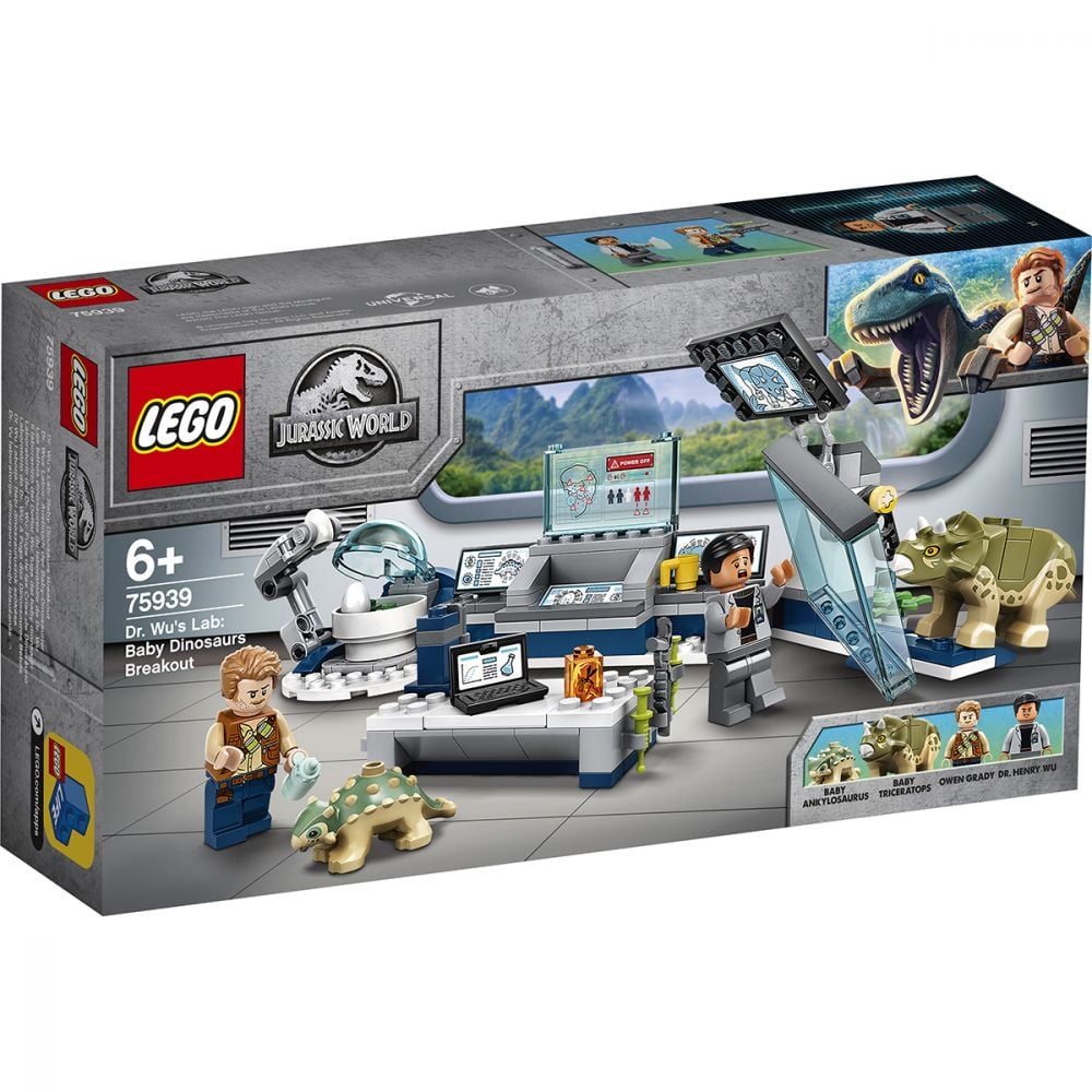 LEGO® Jurassic World - Laboratorul Dr. Wu: evadarea puilor de dinozaur (75939)