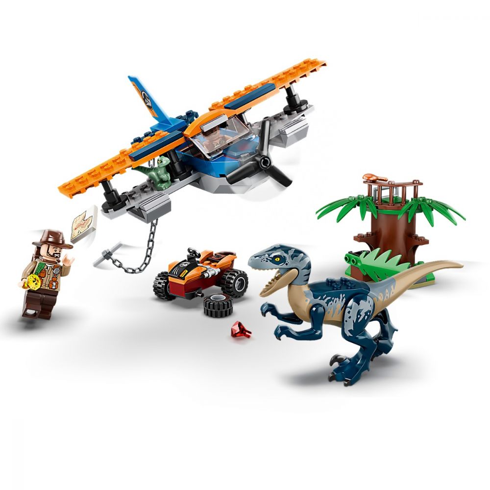 LEGO® Jurassic World - Velociraptor: misiunea de salvare cu biplanul (75942)