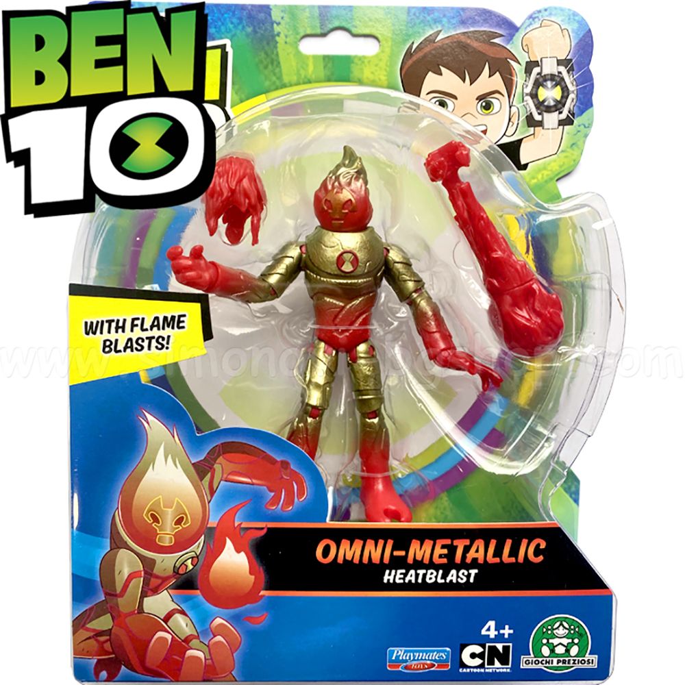 Figurina Ben 10 Omni-Metallic, Heatblast, 12 cm, 76173