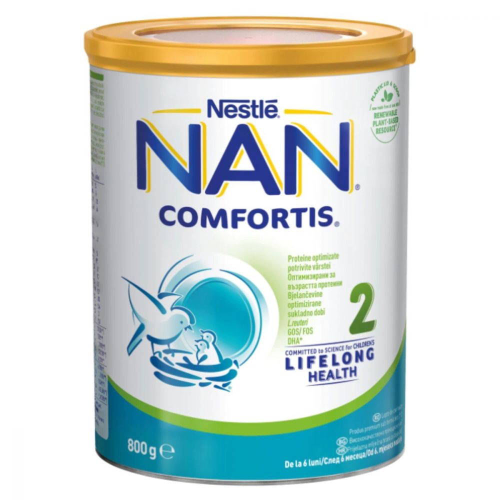 Lapte praf de continuare Nestle NAN 2 Comfortis, 800 g