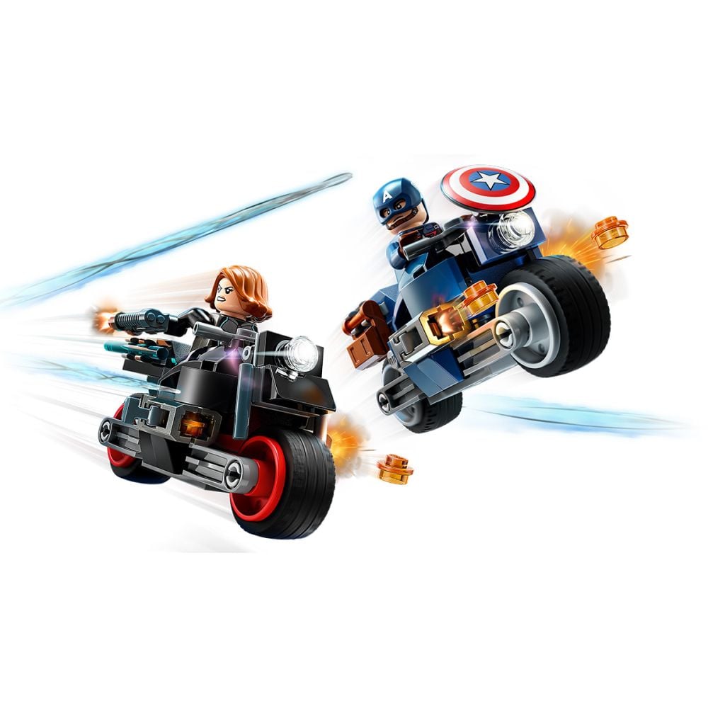LEGO® Marvel - Motocicletele lui Black Widow si Captain America (76260)