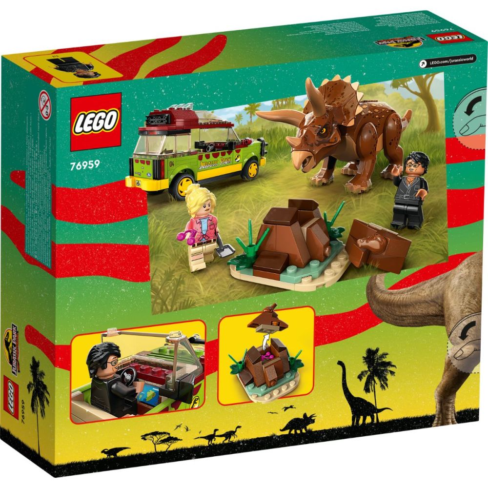 LEGO® Jurassic Park - Cercetarea dinozaurului Triceratops (76959)