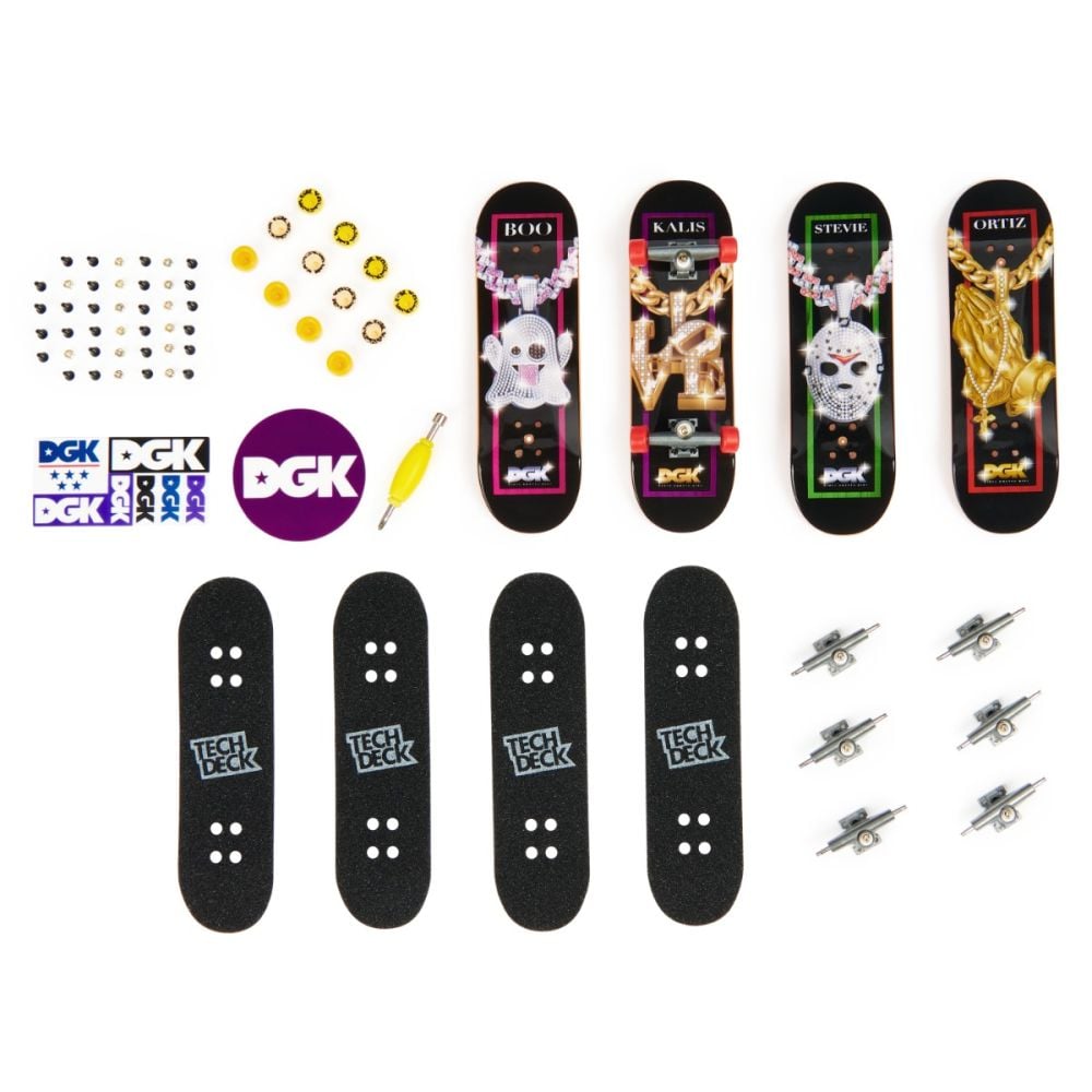 Set mini placa skateboard Tech Deck, 4 buc, DGK, 20140758