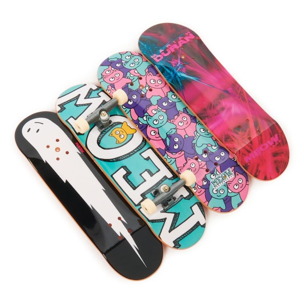 Set mini placa skateboard Tech Deck, 4 buc, Meow, 20140760