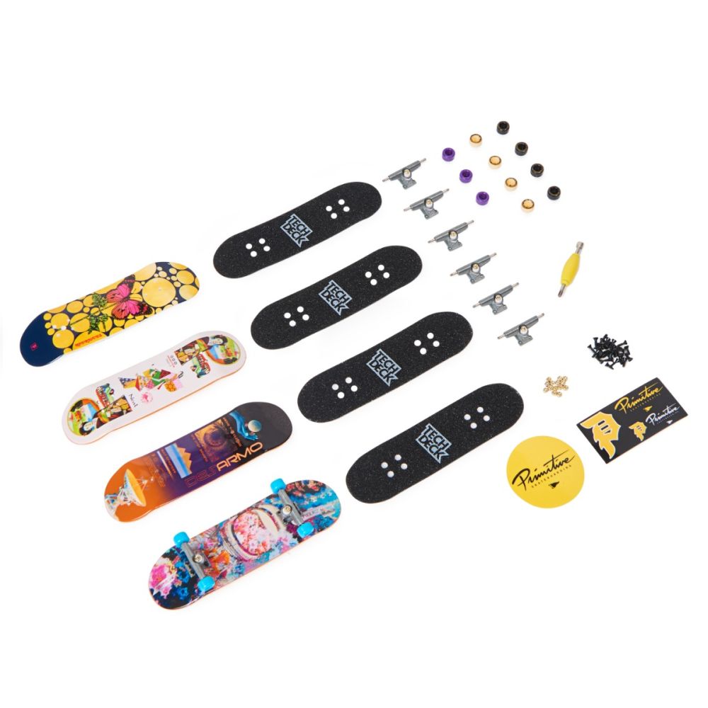 Set mini placa skateboard Tech Deck, 4 buc, Primitive, 20140741