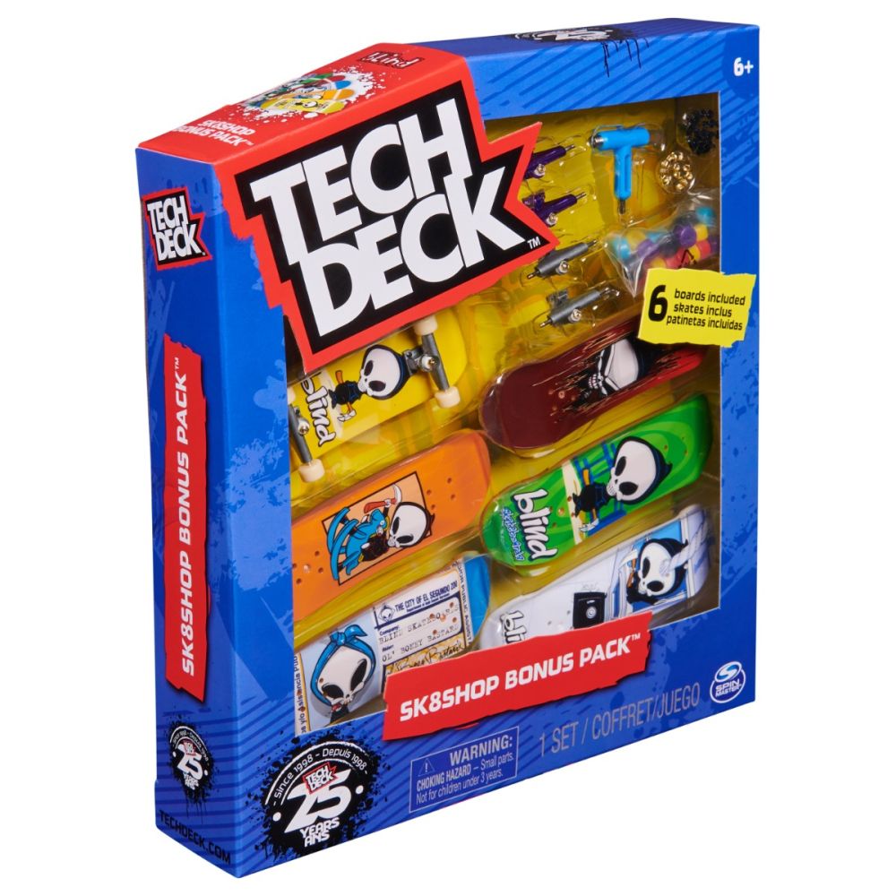 Set 6 mini placi skateboard, Tech Deck, Bonus Pack, Blind, 20140840