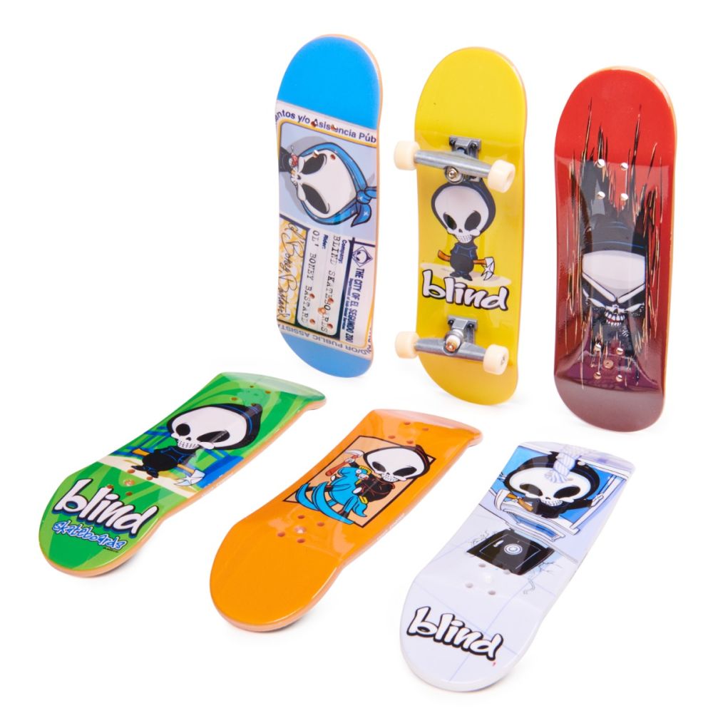 Set 6 mini placi skateboard, Tech Deck, Bonus Pack, Blind, 20140840